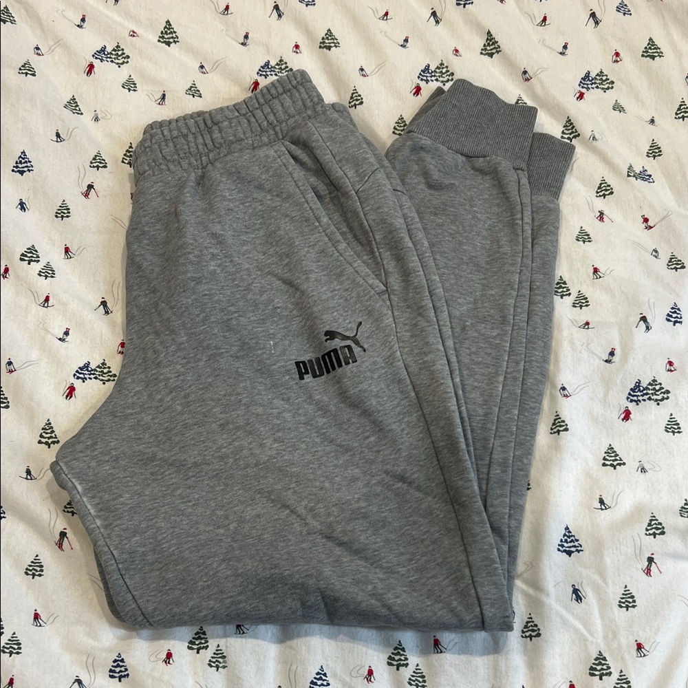 PUMA Kids Charcoal Gray Sweatpants